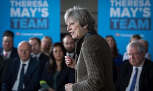 Theresa May addresses the Conservative party’s general election candidates from London and the south-east.