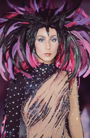 A showgirl inspired look for The Sonny and Cher Comedy Hour, 1972.