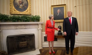 Theresa May meets Donald Trump in the Oval Office of the White House in Washington DC on 27 January 2017.