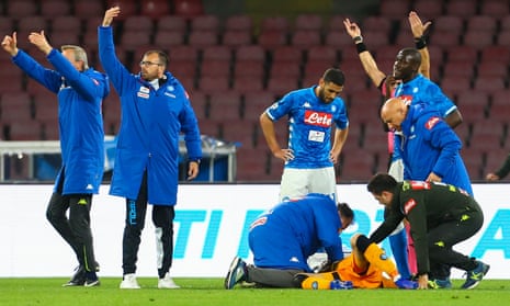 David Ospina lost consciousness during Napoli’s match with Udinese. 