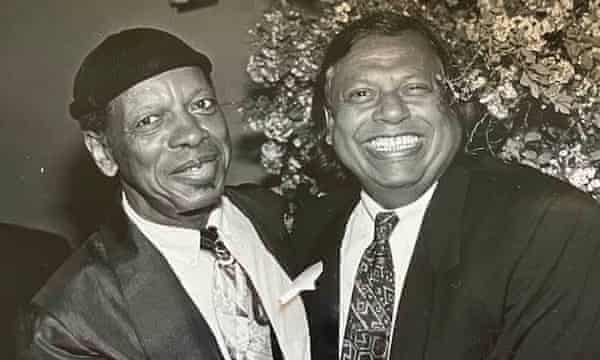 Badal Roy, right, with Ornette Coleman.