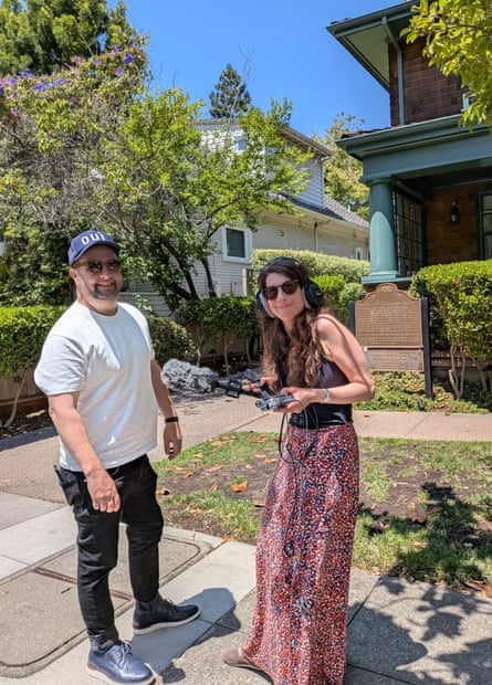 Composer Tarik O’Regan and BBC producer Fay Lomas in Silicon Valley.