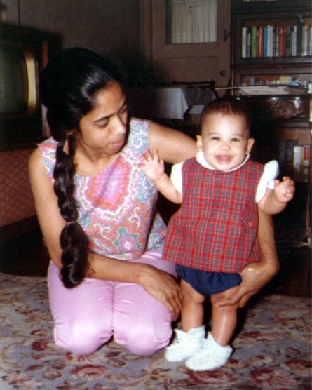 An undated picture of a baby Kamala Harris with her mother, Shyamala Gopalan Harris