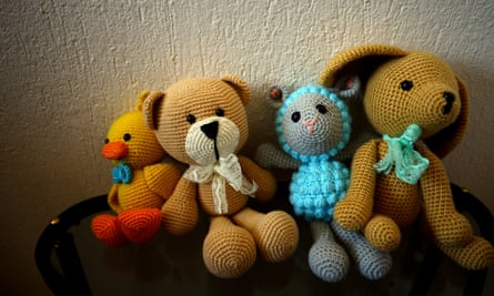 Organic toys with amigurumi art.