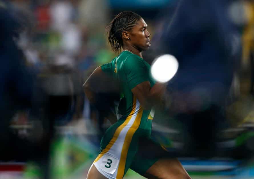 Caster Semenya on her way to winning the women’s 800m final at the Rio 2016 Olympic Games.