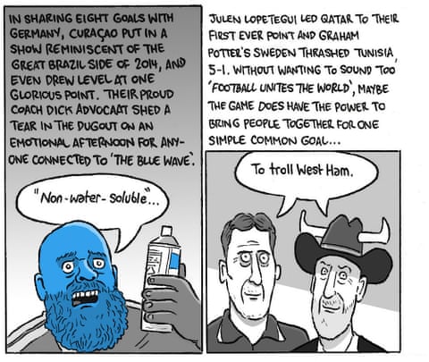 David Squires connected nan World Cup’s opening week, sheet 6