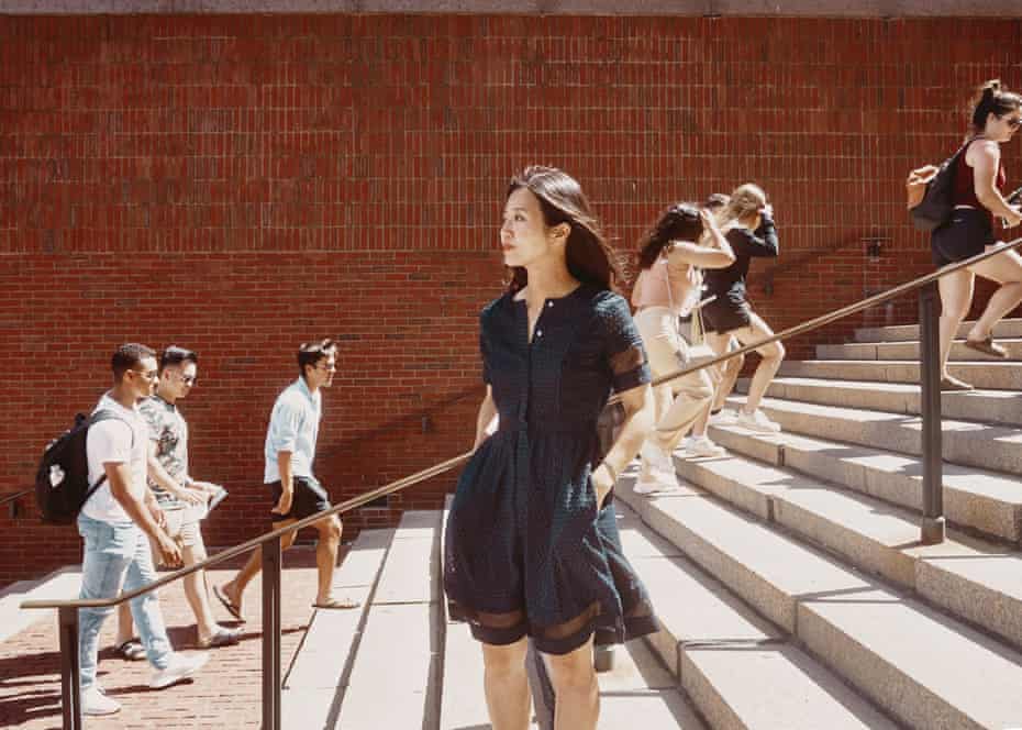 Michelle Wu outside City Hall.