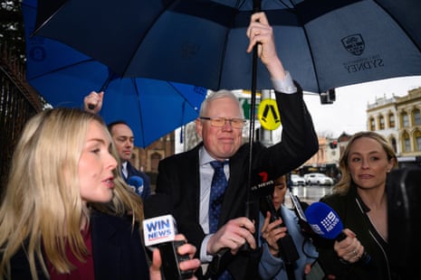 Gareth Ward arrives at the Darlinghurst courthouse