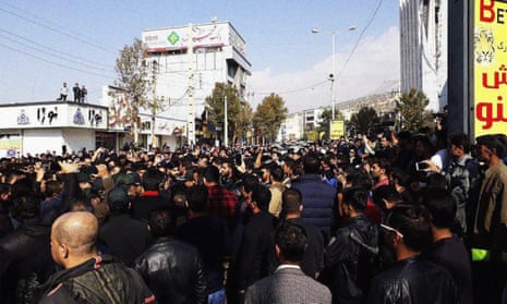 Fuel price protest, Tehran, Iran