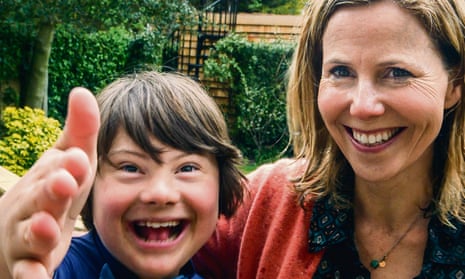 Sally Phillips and her son Olly, 12.