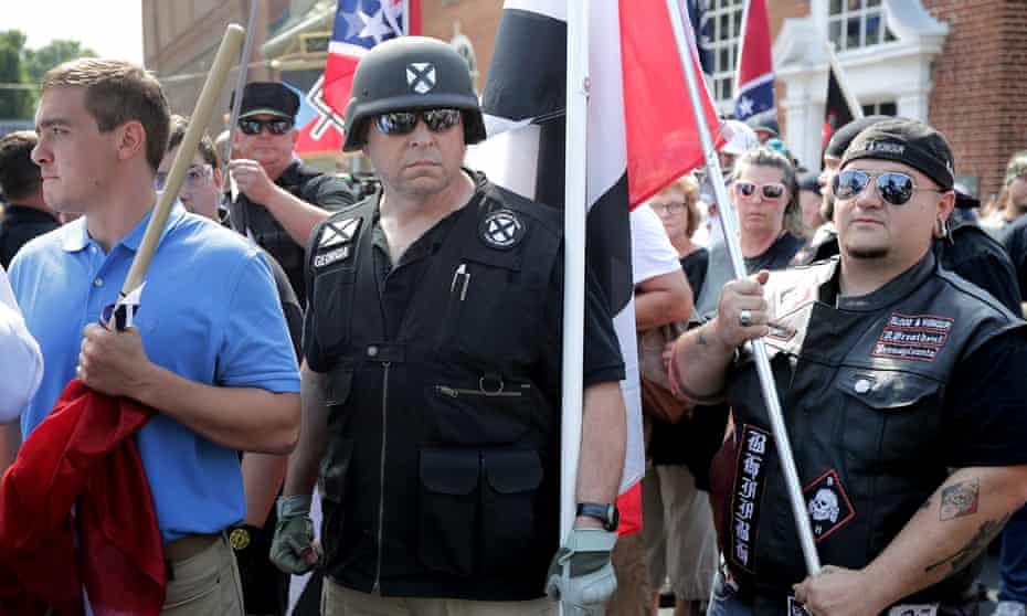 White nationalists, neo-Nazis and members of the ‘alt-right’ march in Charlottesville, Virginia. After a protestor was killed, the spotlight has started to shine on the dark web. 