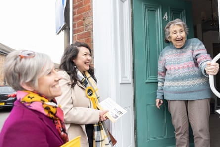 Victoria Collins and Daisy Cooper speak to Mary Beard on her doorstep in Berkhamsted.