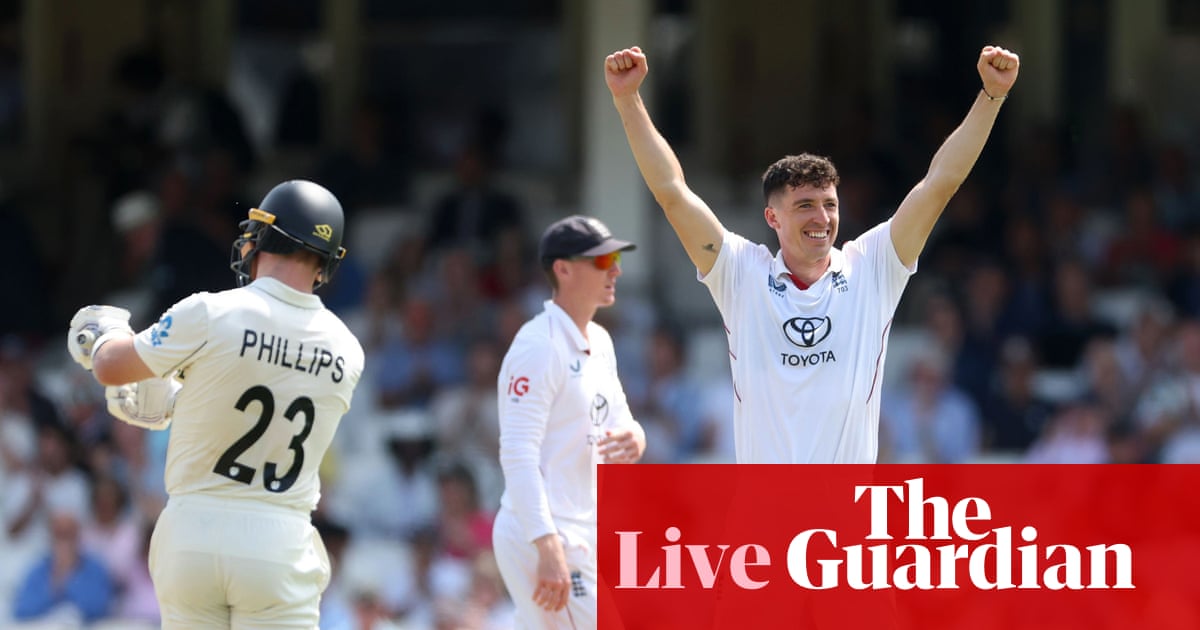 England v New Zealand: second men’s Test, day two – live