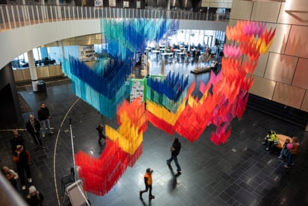 An artwork by Outi Pieski at the Kin Museum.