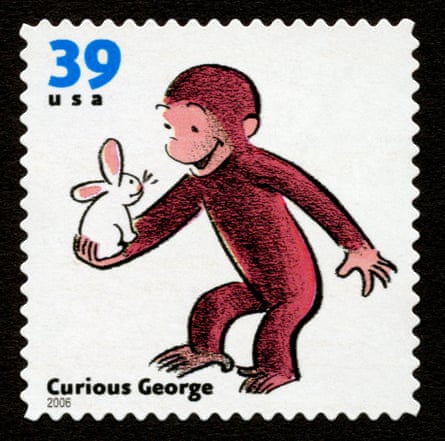 US postage stamp depicting Curious George.