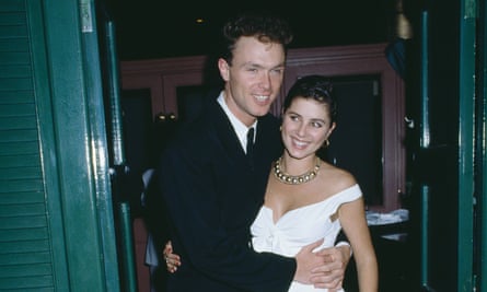 Frost and Gary Kemp on their wedding day in 1988.
