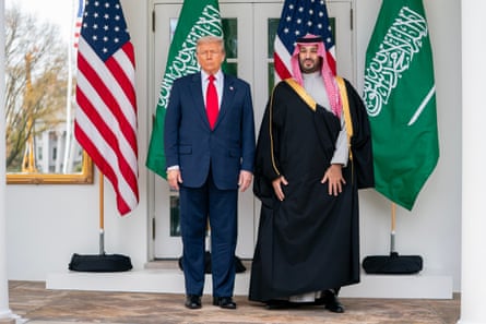 Donald Trump and Mohammed bin Salman during a ceremony on the South Lawn of the White House in Washington in November 2025.