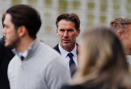Current Liverpool Women’s manager Gareth Taylor arriving at the memorial service for Matt Beard