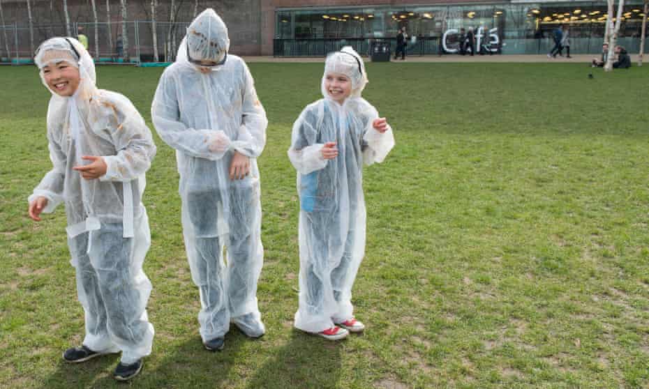 Dressed to spill … kids get involved in Playing Up at Tate Modern.