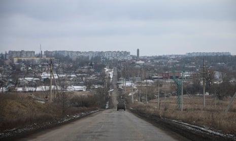 A general view shows the front line city of Bakhmut.