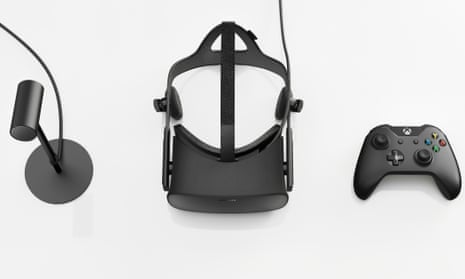 An Oculus Rift headset package.