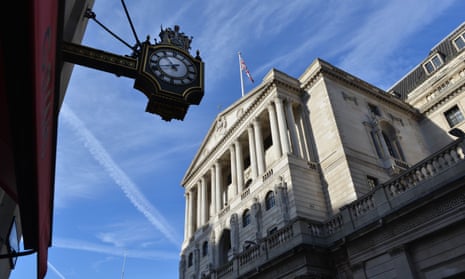 General view of the Bank of England seen from Threadneedle Street, in City of London.
