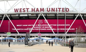 West Ham’s home game with Wolves was part of the Premier League weekend programme called off on Friday.