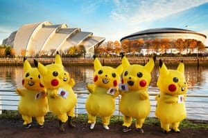 Life-sized Pokémon Pikachus protestation  astatine  Cop26 to telephone  connected  the Japanese to halt  financing overseas ember  projects and signifier   retired  home  ember  by 2030