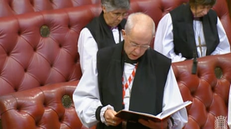 Justin Welby speaking in the House of Lords today
