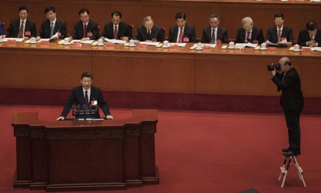 Chinese President Xi Jinping speaks at the 19th Communist party congress in Beijing