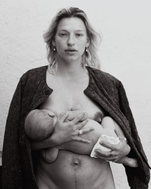 Emma Hartvig: Xenia, From her series, Motherhood StudiesHartvig photographs herself with her children, and other women with theirs. But her concept expands beyond the traditional mother-child relationship to comprise intimacy, sensuality, nature, strength and hope