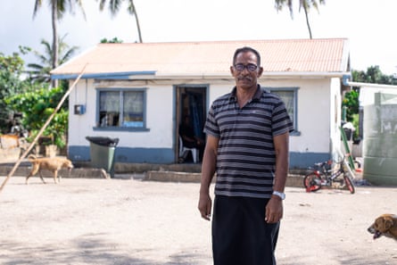 Musa Sikulumavi's house in Batangata village was damaged by the tsunami.