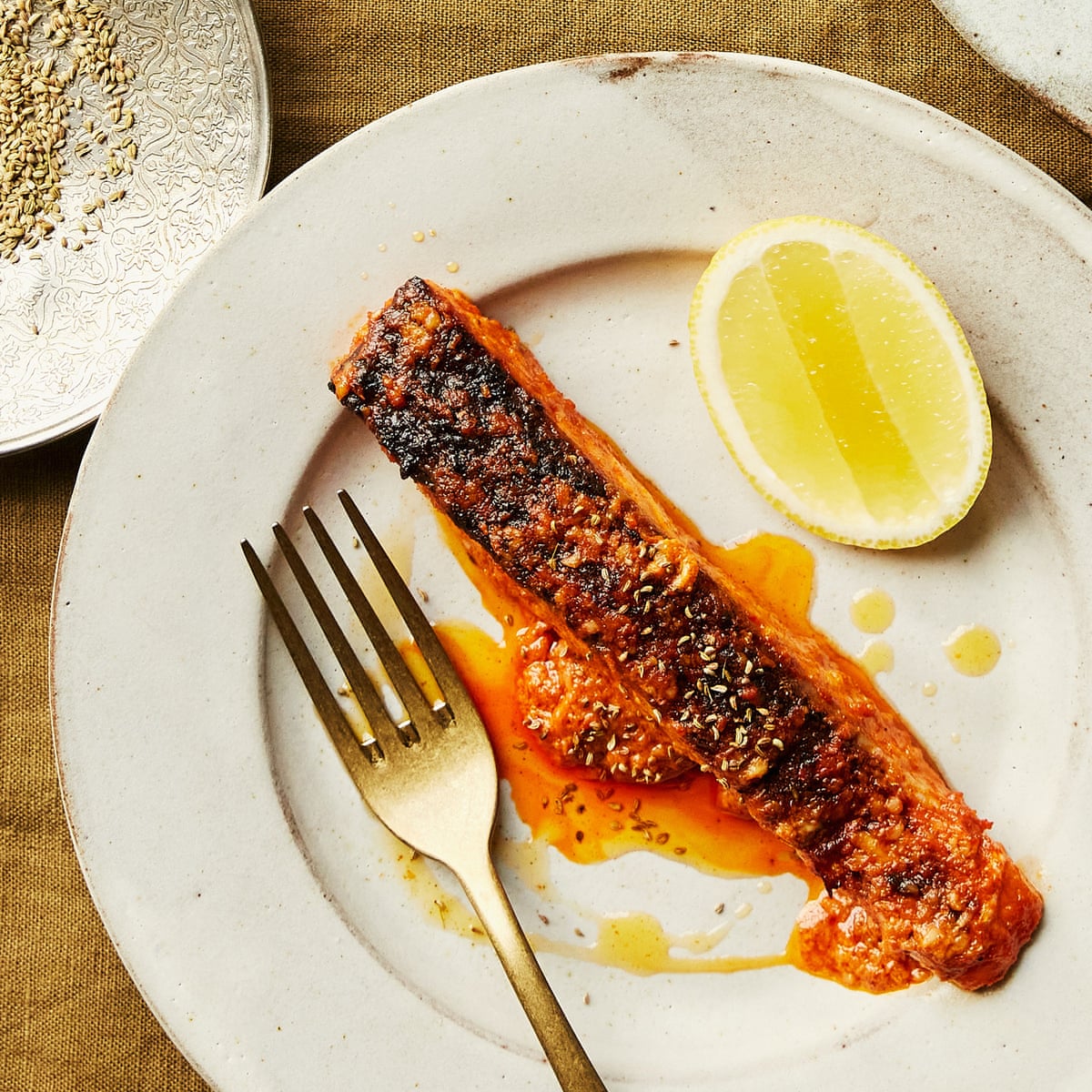 Karam Sethi's recipe for garlic fish tikka with cumin raita