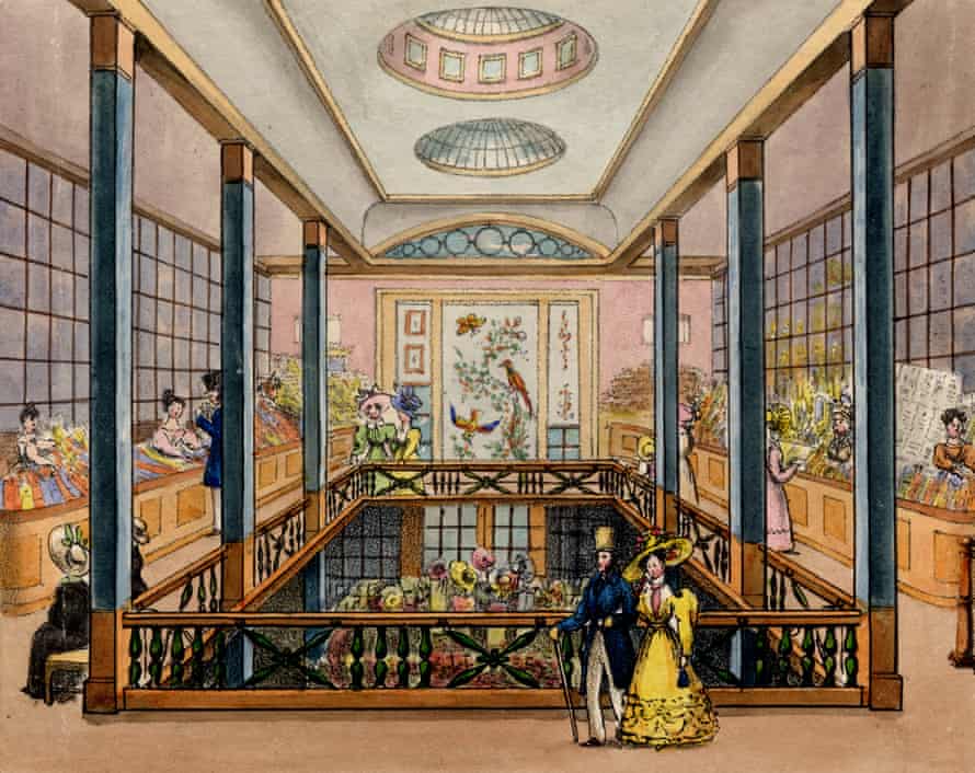 Koninklijke Bazaar, kleurenlitho, circa 1829.