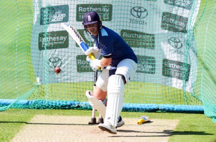 England’s Joe Root at a nets session at Lord’s.