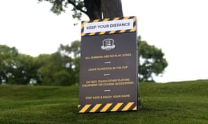 A sign at West Essex Golf Club due to open on Wednesday.