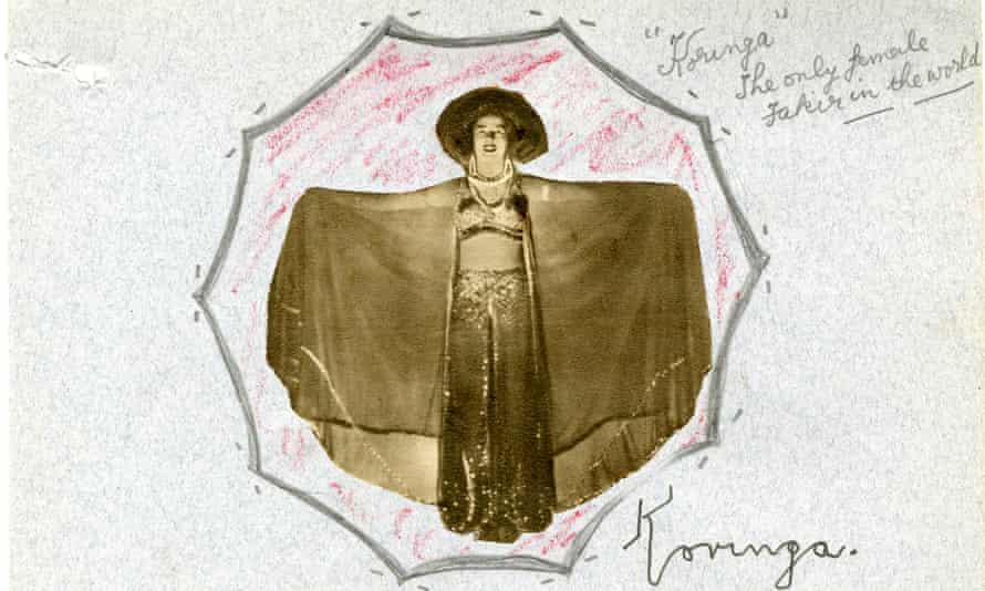 A picture of Koringa, labelled ‘the only female fakir in the world’