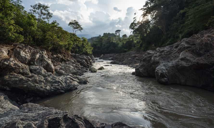 The Gualcarque river, sacred to local indigenous communities and the site of the controversial Agua Zarca dam.