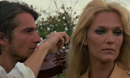 Léard and Rassimov in The Lion Has Seven Heads.