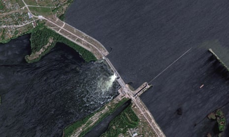 The Nova Khakovka dam in south Ukraine