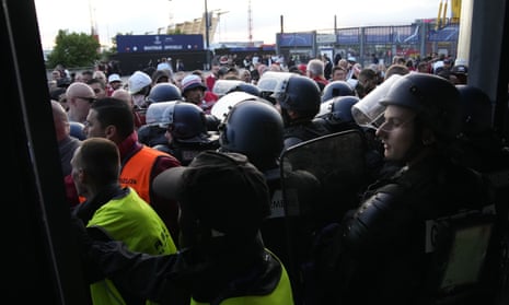 Riot police at the Stade de France