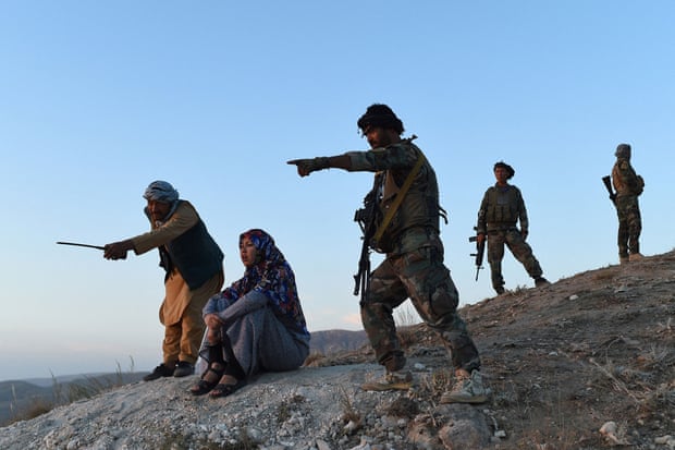 Salima Mazari watches the fighting in Charkint. The Taliban have made sweeping gains across the northern provinces in recent weeks.
