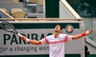 Djokovic survives scare to reach French Open quarter-finals as Musetti retires
