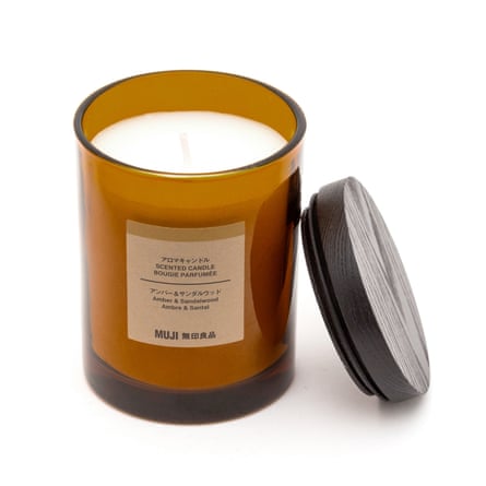 Muji Amber and Sandalwood 1 Wick Candle