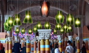 An installation by Cuban-American artist Jorge Pardo in the Augustins museum.