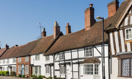 Terraced properties on the high street, Henley-in-Arden, Warwickshire, England