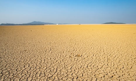 The lakebed of China's largest freshwater lake, Poyang, is exposed in August last year due to high temperatures and drought.