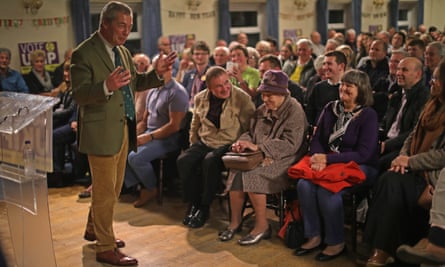 Nigel Farage addresses a public meeting at Sleaford Legionaires Club ahead of the Sleaford and North Hykeham byelection.