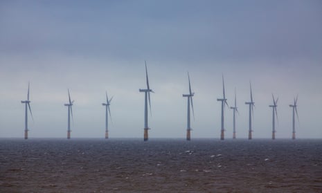 A windfarm in the North Sea off Skegness