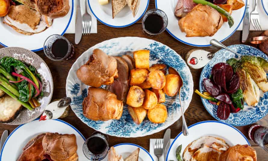 sunday lunch with roasties and yorkshires Star & Garter in Falmouth